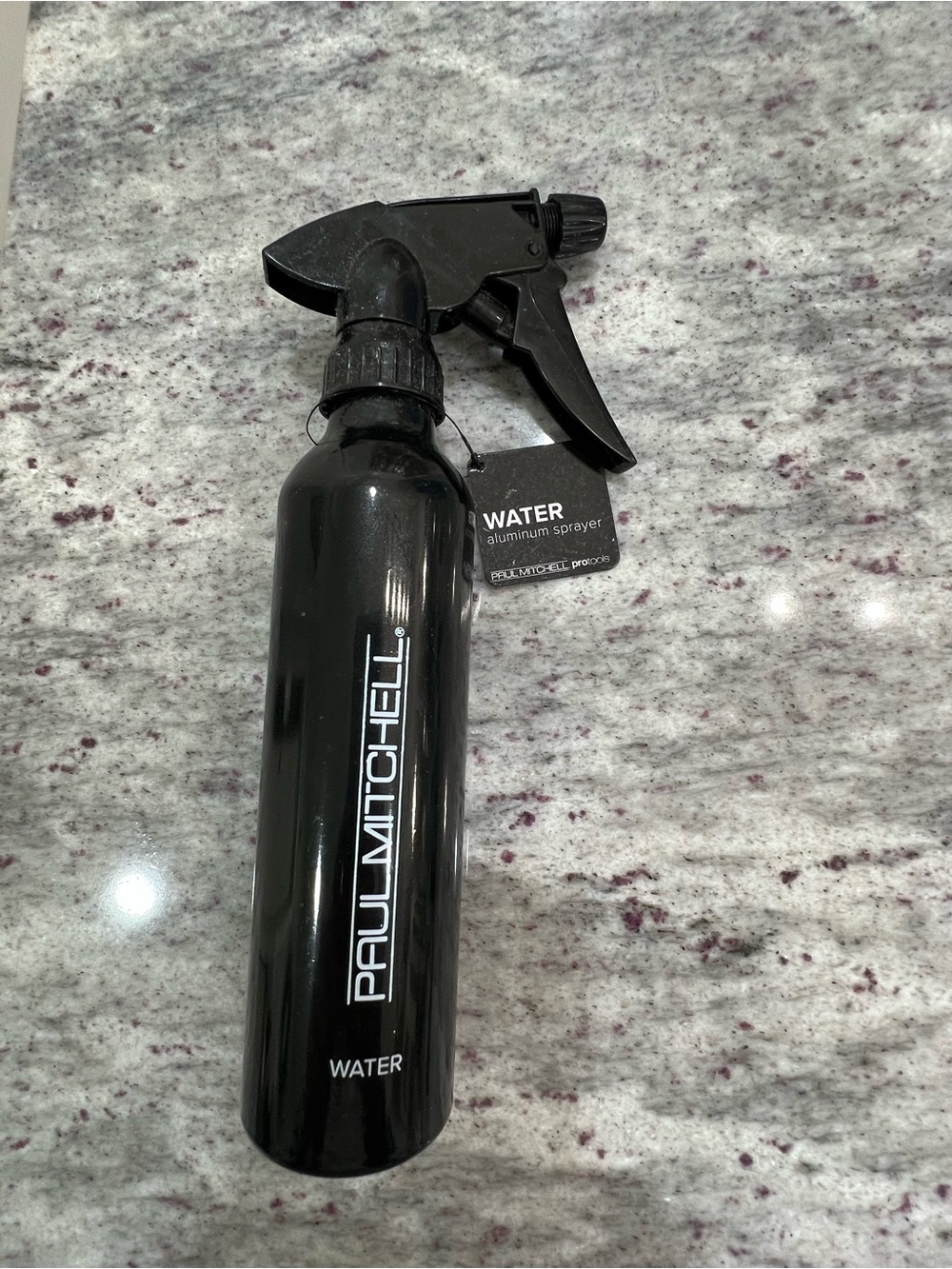 Paul Mitchell Black Water Spray Bottle with White Logo